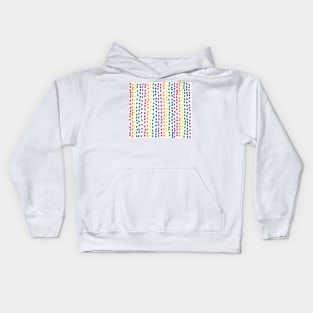 Rainbow Dots On White Kids Hoodie